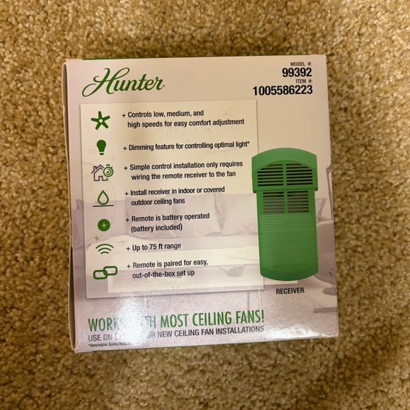 Hunter Ceiling Fan Remote Control Kit - Picture 2 of 2